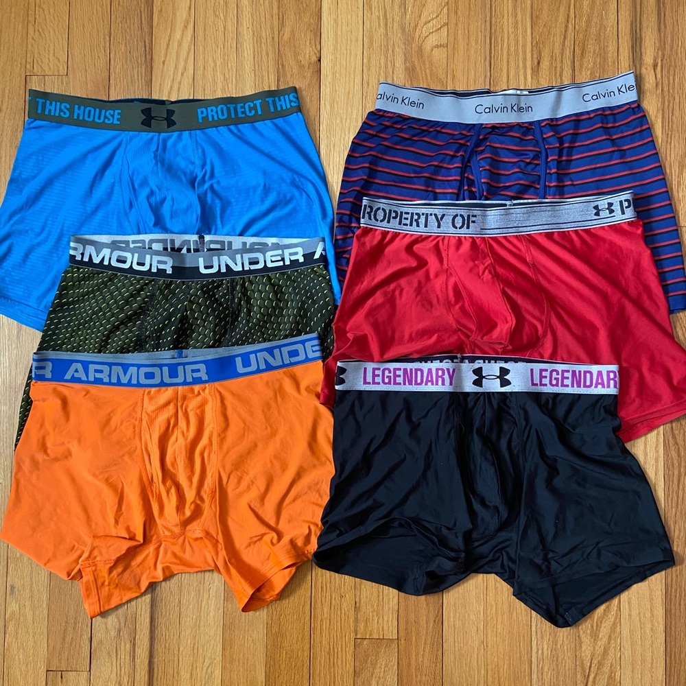 Under Armour Boxerjock x5 and Calvin Klein Tech Boxer Medium